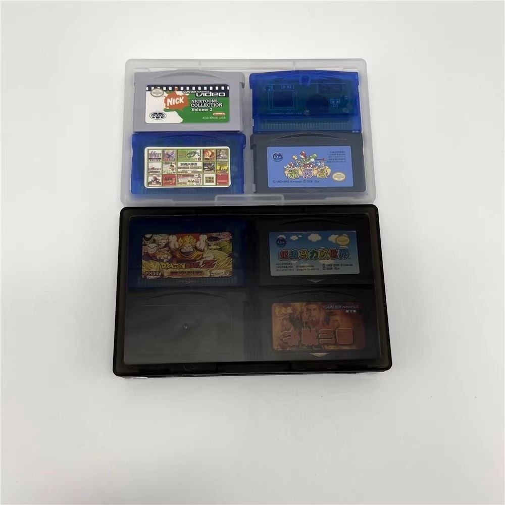 Drop shipping Games Cartridge 4 in 1 Storage Box for Game Boy Advance GBA Game Cartridge