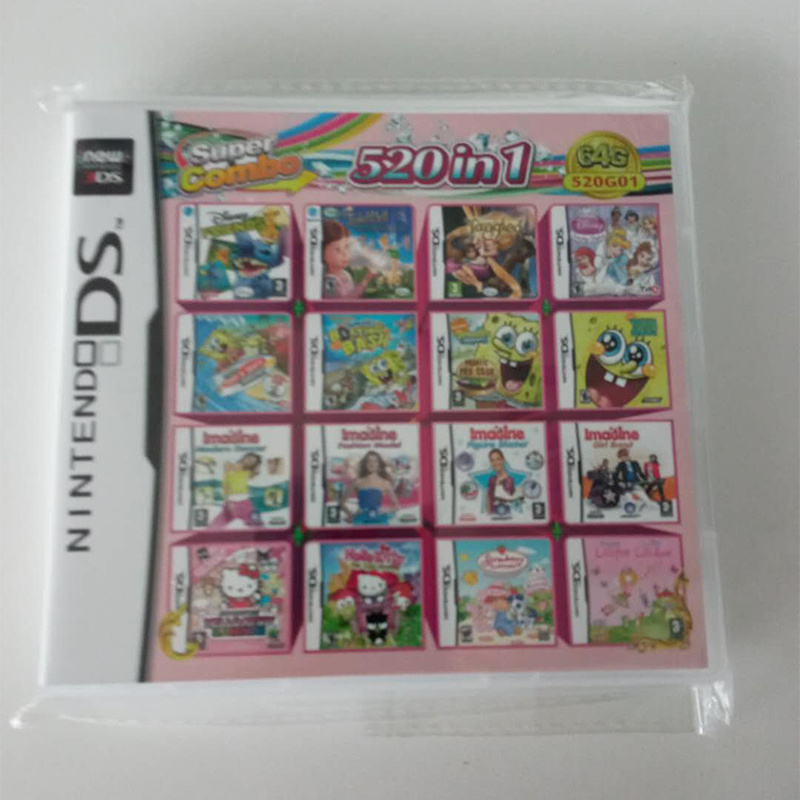 520 in 1 Multi Cart cards Super Marlo Party other game accessories cartridge for NDS 3DS NEW3DSLL NEW3DS 3DSLL/XL