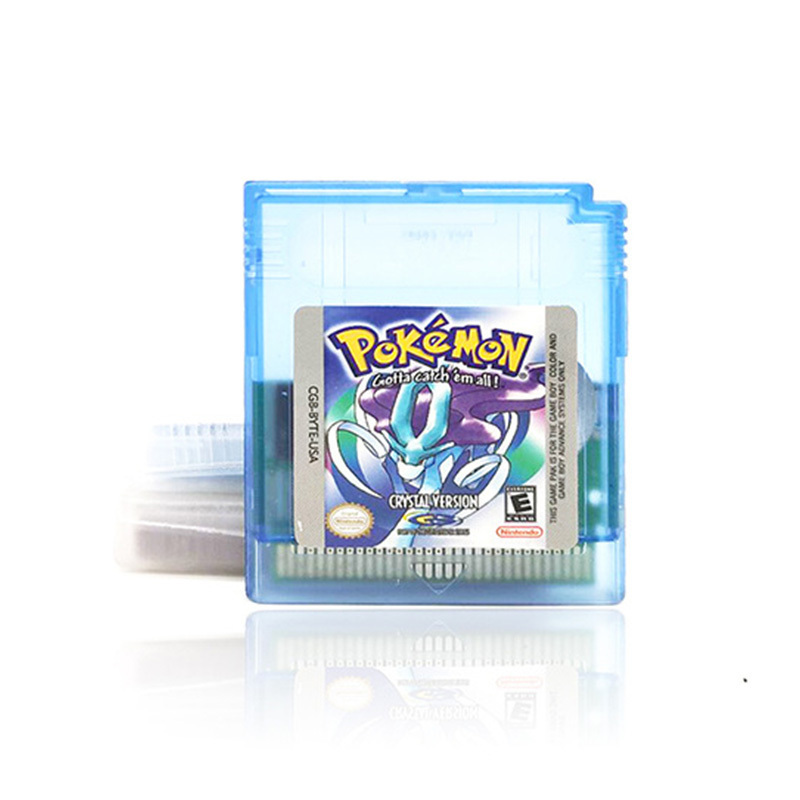 High quality  7 Kinds of pokmon Crystal Version Game boys color Cards cartridge for gbc