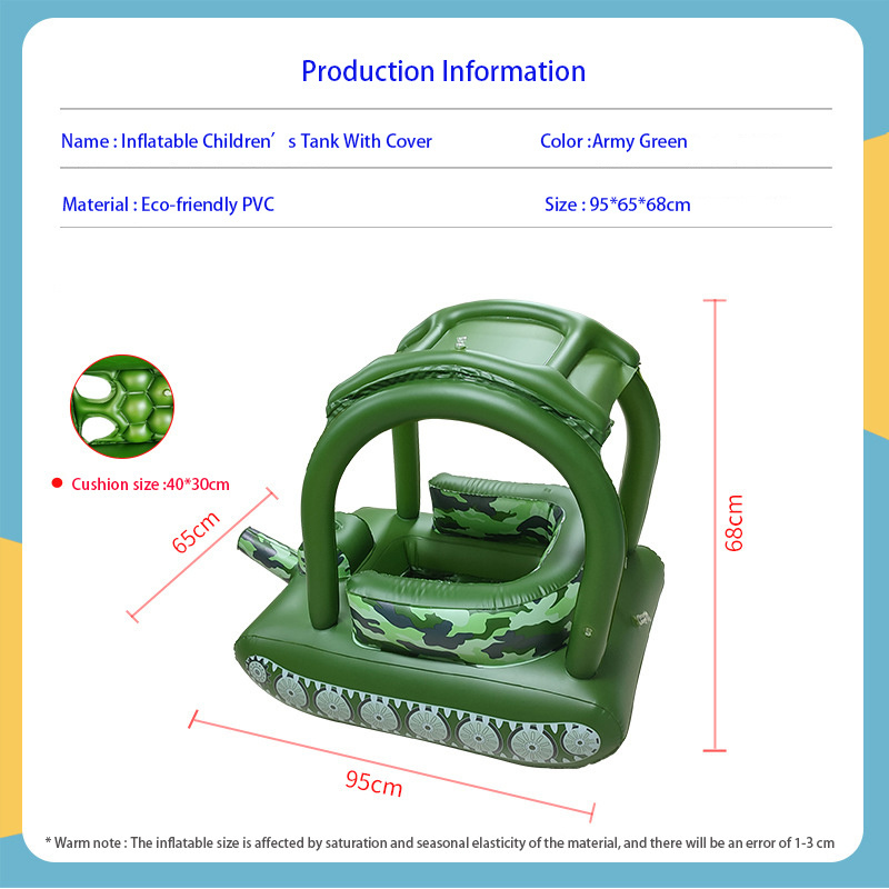 Swimming Inflatable Water Spray Tank Children's Water Play Toys Inflatable Tank Pool Float Toys