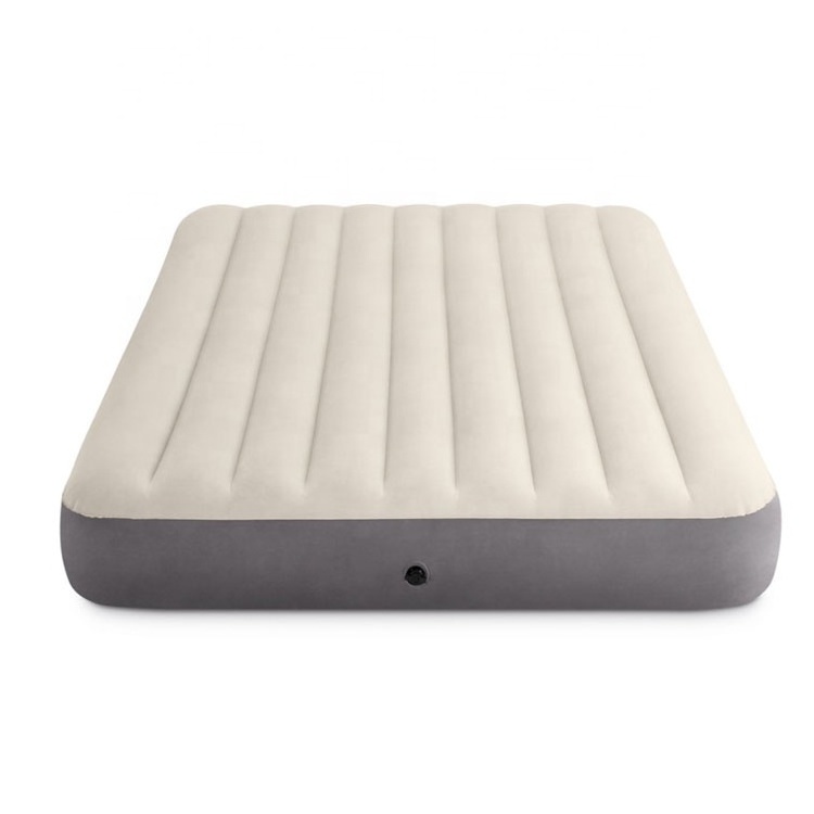 MARCH EXPO Intex Dura-Beam Standard Single-High lounge durable air bed flocked mattress single inflatable airbed