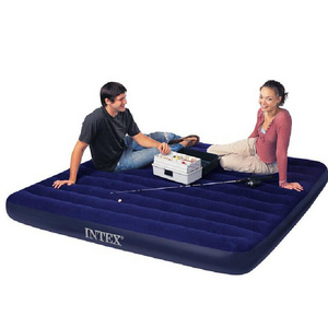 High quality Intex 64755 Wholesale Adult Travel Flocked Camping Indoor Use High Quality Inflatable Single Air Bed Mattress