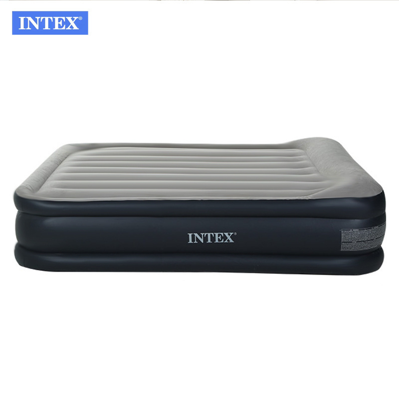 INTEX 64136 Dura-Beam Inflatable Airbed Queen Deluxe Pillow Rest foldable air mattress