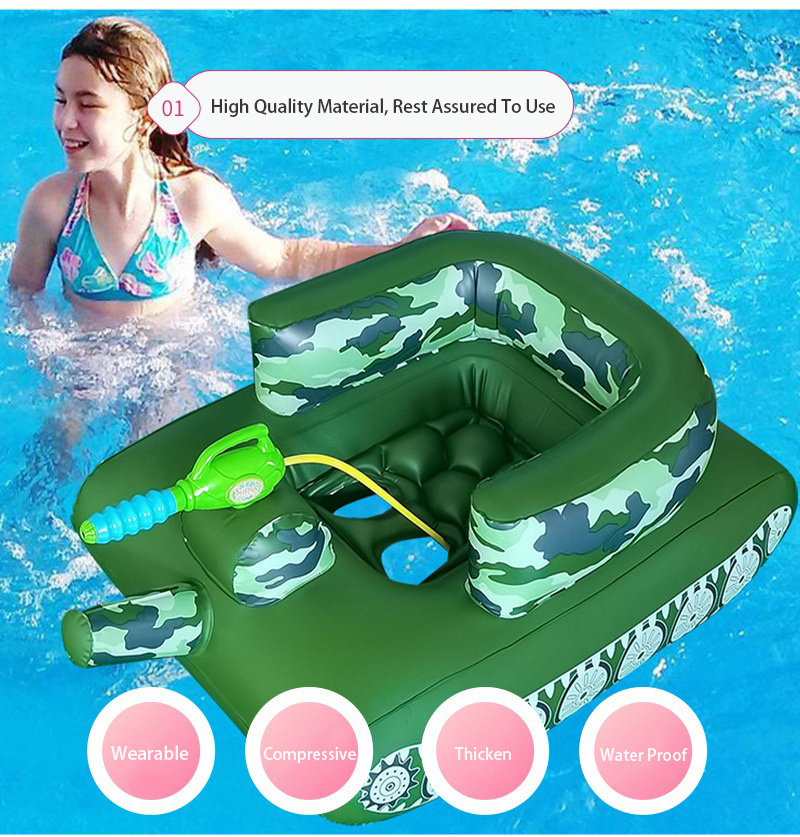 Swimming Inflatable Water Spray Tank Children's Water Play Toys Inflatable Tank Pool Float Toys