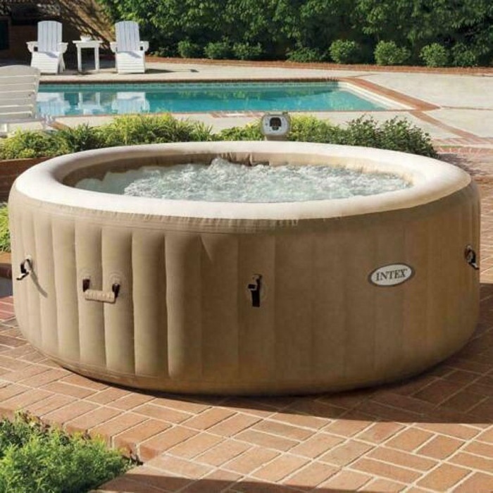 INTEX heated bubble pool PureSpa Massage,Inflatable Spa Set with Energy Efficient over, Tan,Hot Tub Spa swimming pool