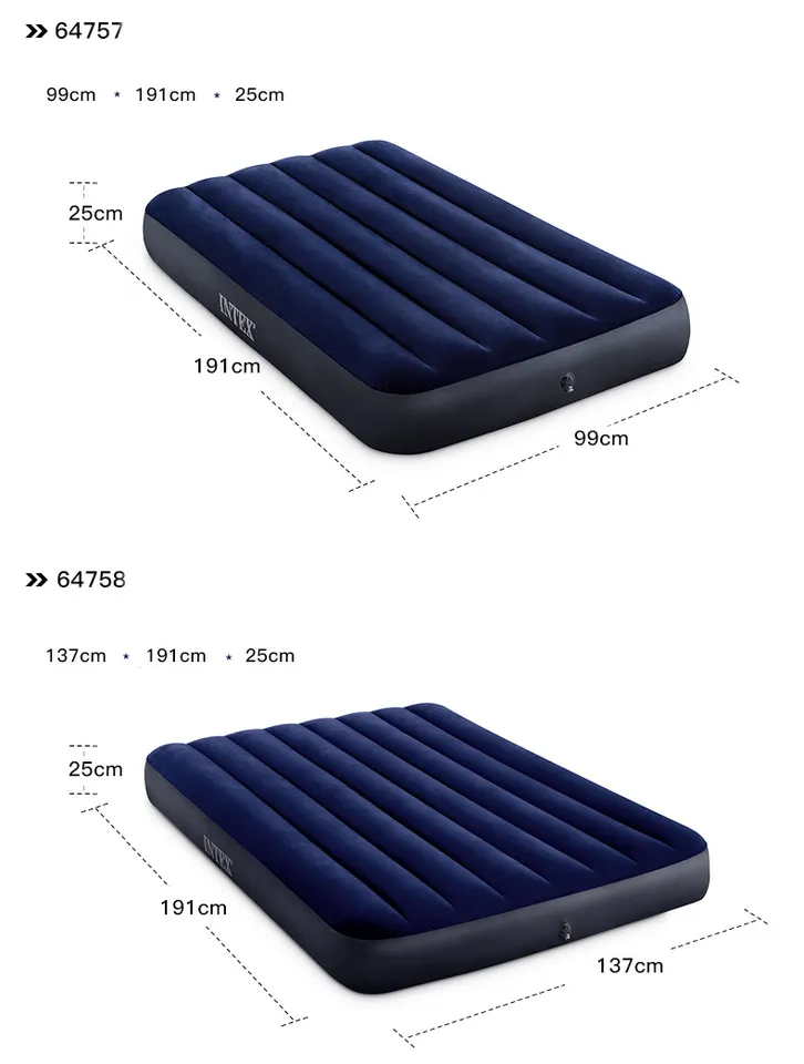 High quality Intex 64757 DURA-BEAM Series Classic Airbed High Quality Twin Queen size Air Mattress