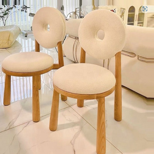 Hot Sale Home Furniture Accent Chairs Metal Frame Beige Fabric Dinning Chair For Dinning Room Living Room Bedroom