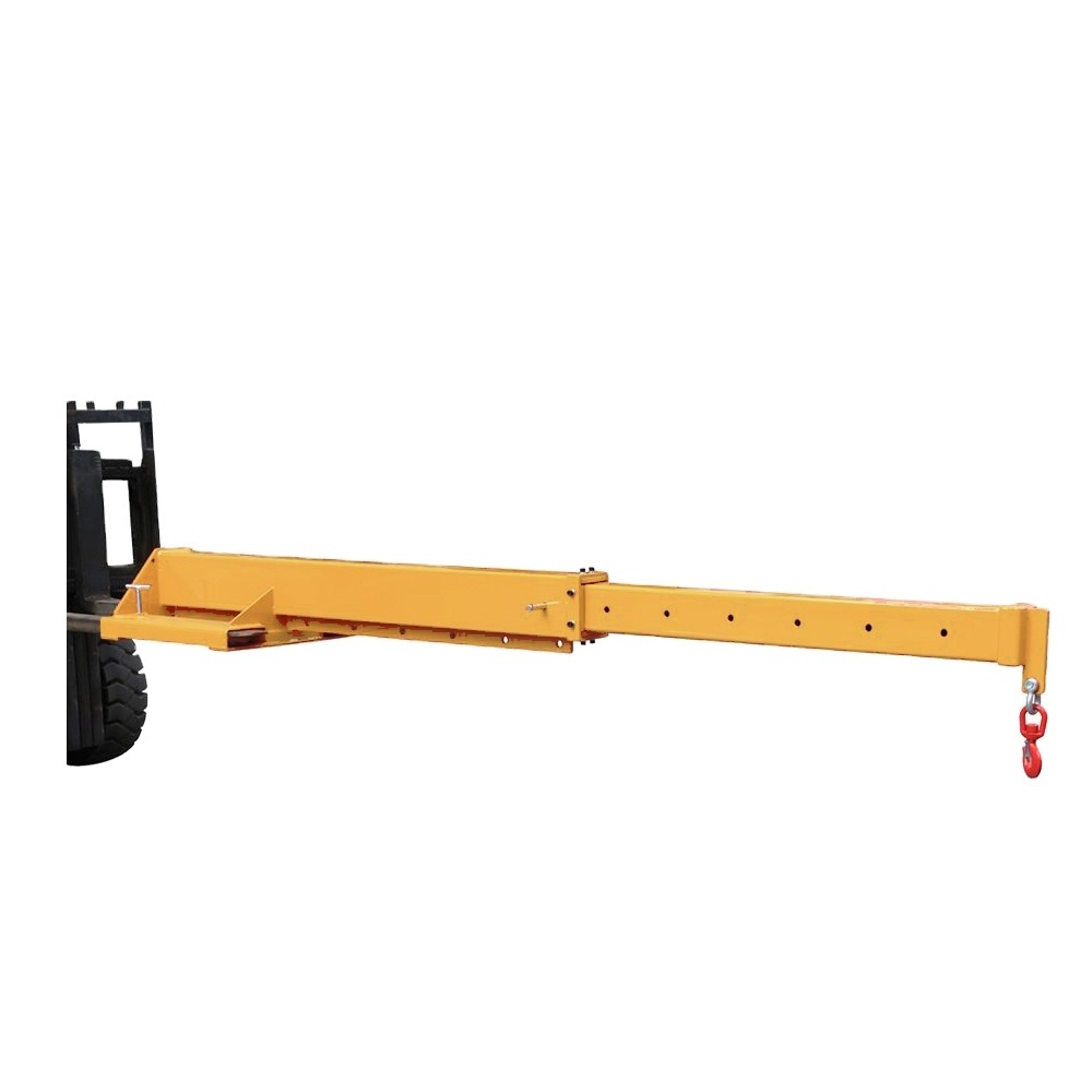 Tilt-angle/YI style Forklift JIB Boom attachments Telescopic fork crane suitable for operations in narrow areas