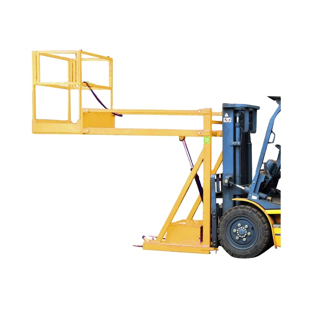 Aerial work hydraulic Forklift truck man electric lifting platform for muletto use