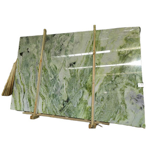 Hot Sale Chinese Emerald Green Clouds Jade Natural Onyx Marble Slabs for Countertops Interior Decoration Floor Wall Design