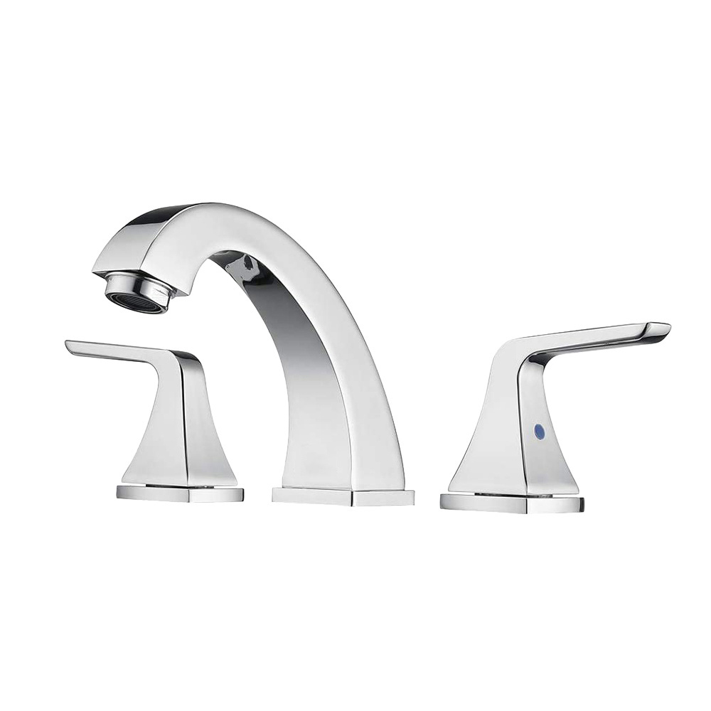 Widespread Faucet Double Handles Stainless Steel Sink Faucet