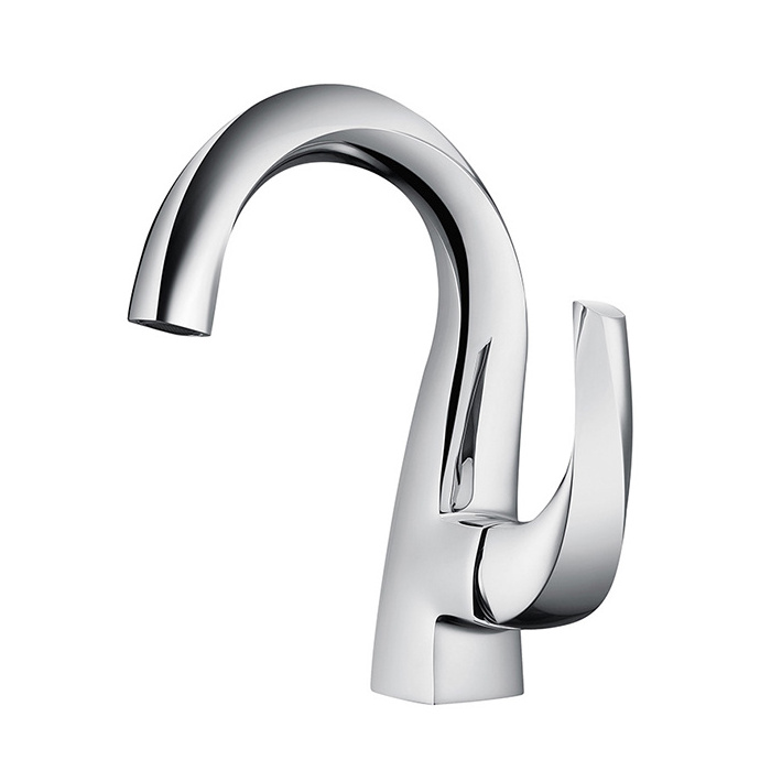 Pure White Color Stainless Steel Sink Faucet Bathroom Countertop Faucet