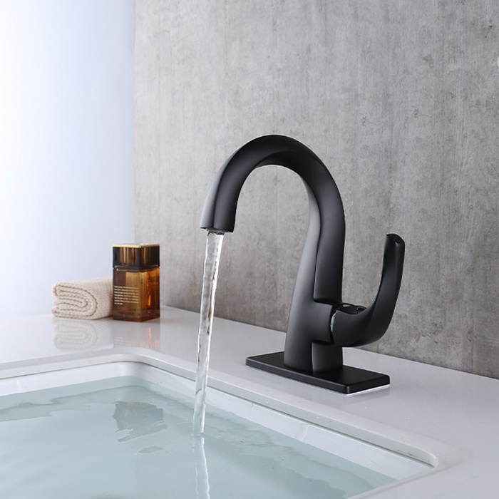 Home Use Wholesale Bathroom Sink Faucet Black Sink Faucet