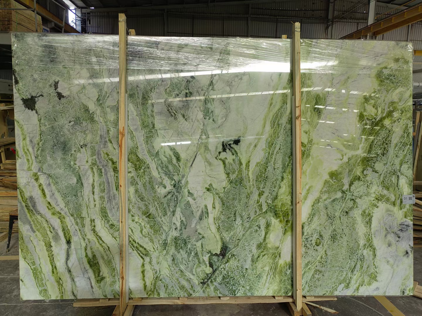 Luxury Polished Green Jade Exotic Marble Slab