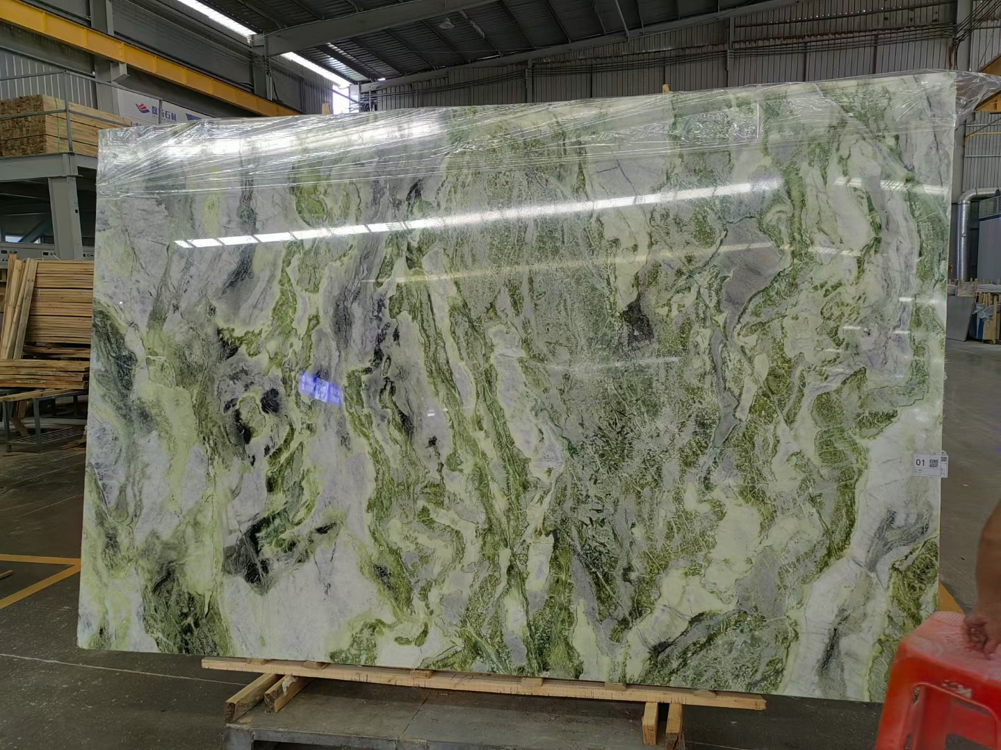 High Quality Transparent Marble Slab Green Jade Marble Slab