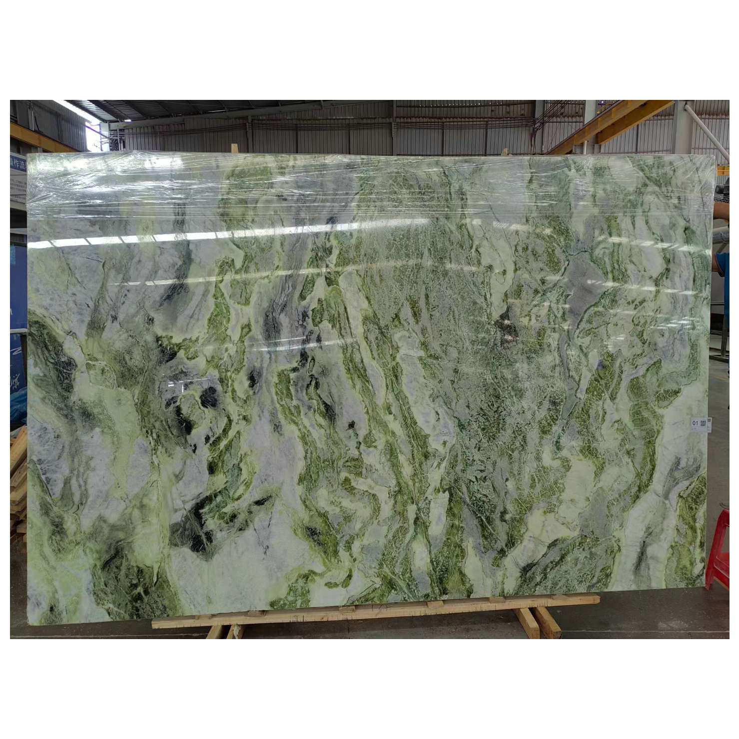 Residential Decorative Marble Slab Green Jade Big Marble Slab