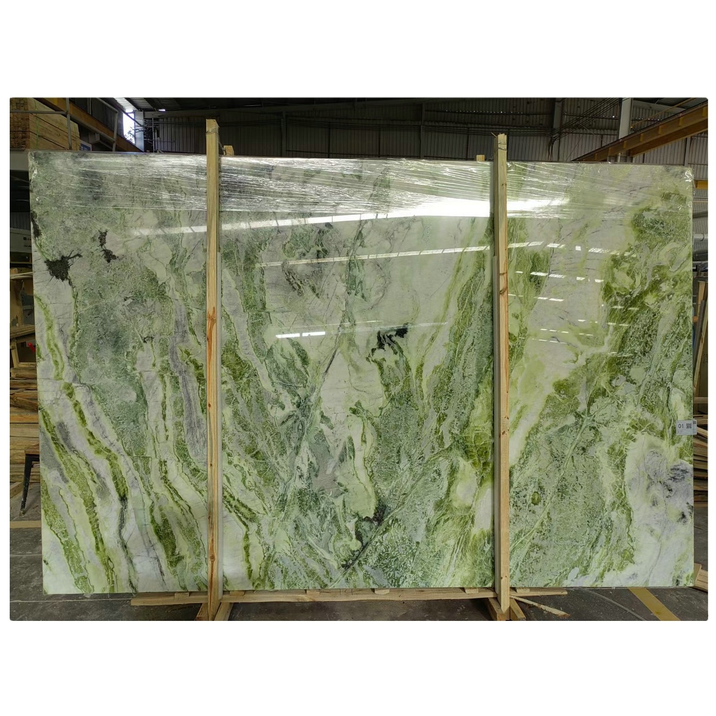 High Quality Transparent Marble Slab Green Jade Marble Slab