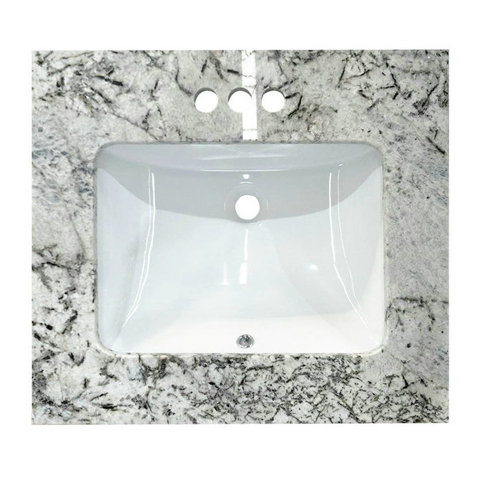 Best Price Project Luxury Ice-Blue Natural Granite Kitchen Bathroom Countertops Vanity Tops with Integrated Sink