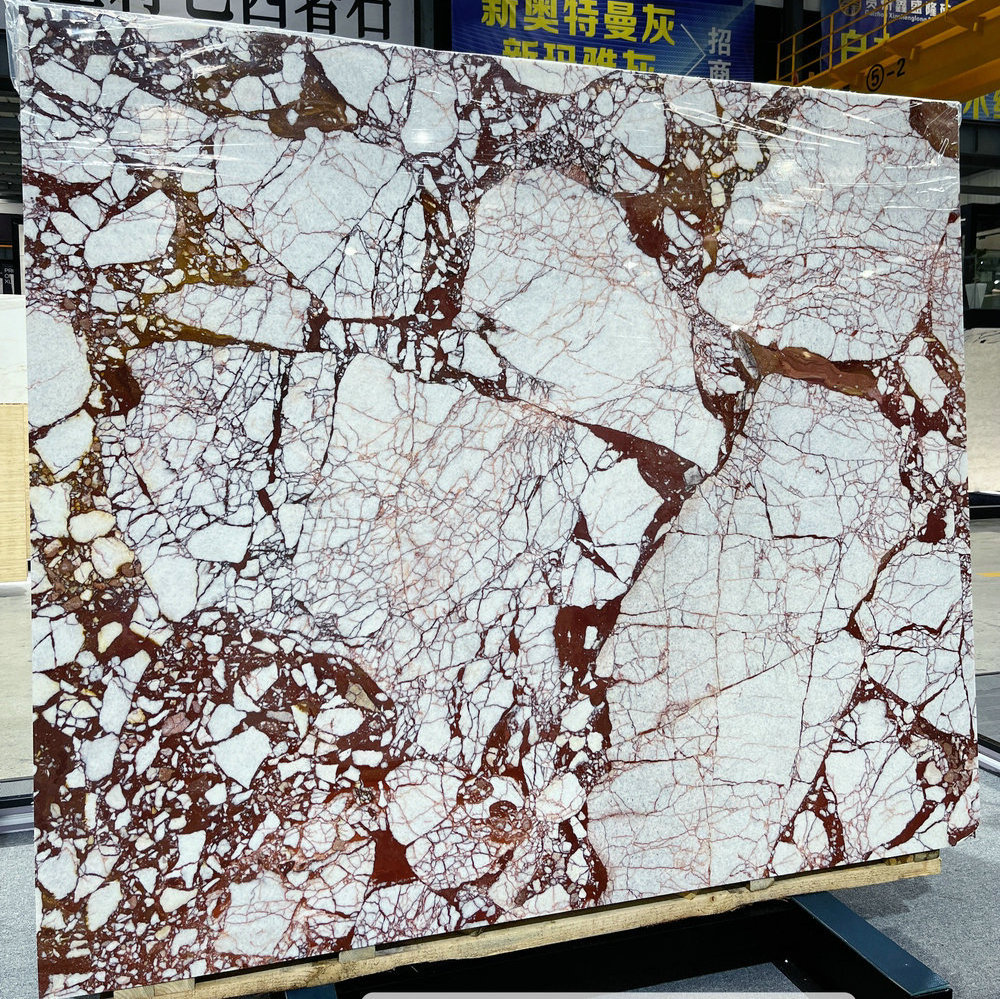 Rectangular Marble Red Slab Exported Big Marble Slab