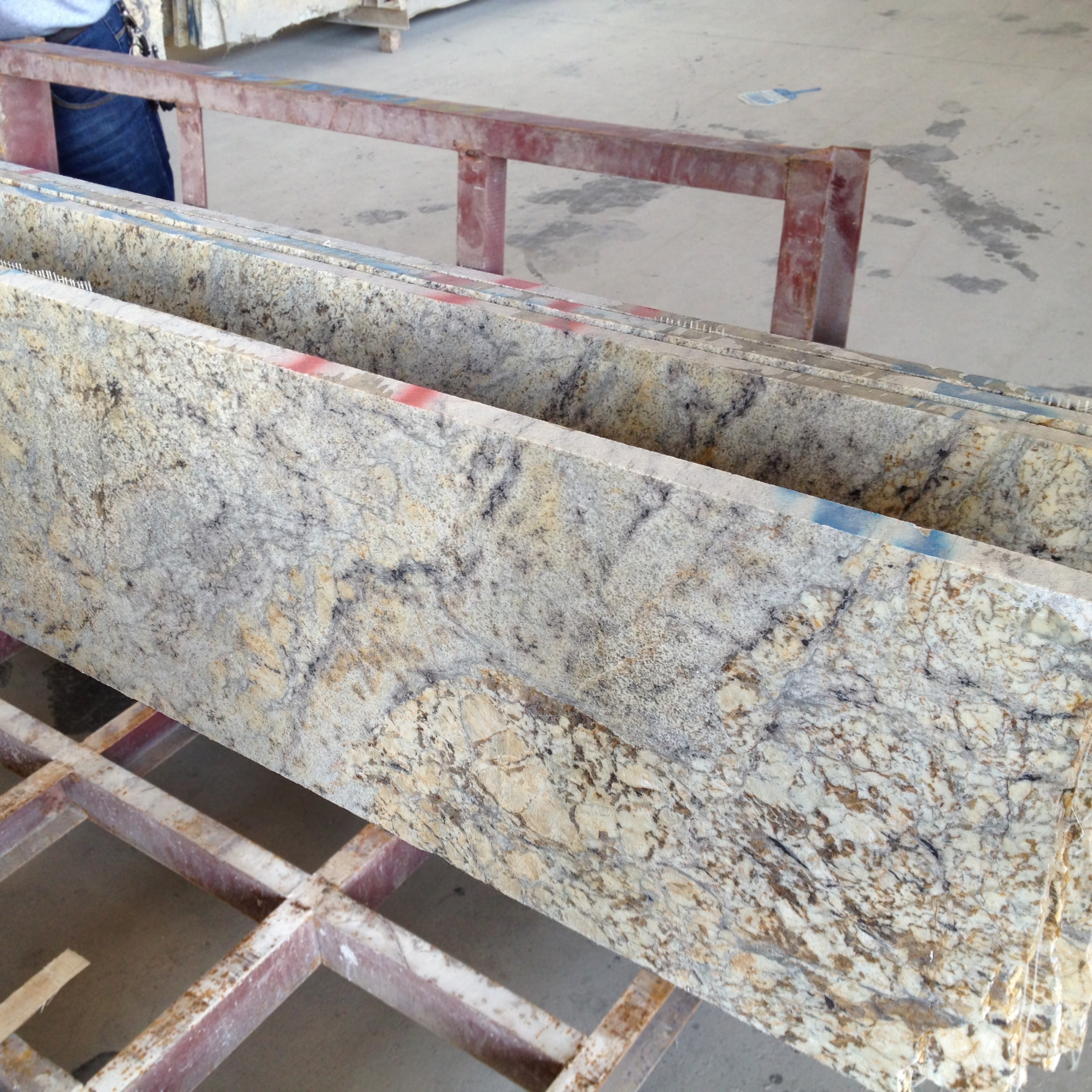 Natural stone granite,  granite tiles, Giallo Fiorito granite  cut-to-size