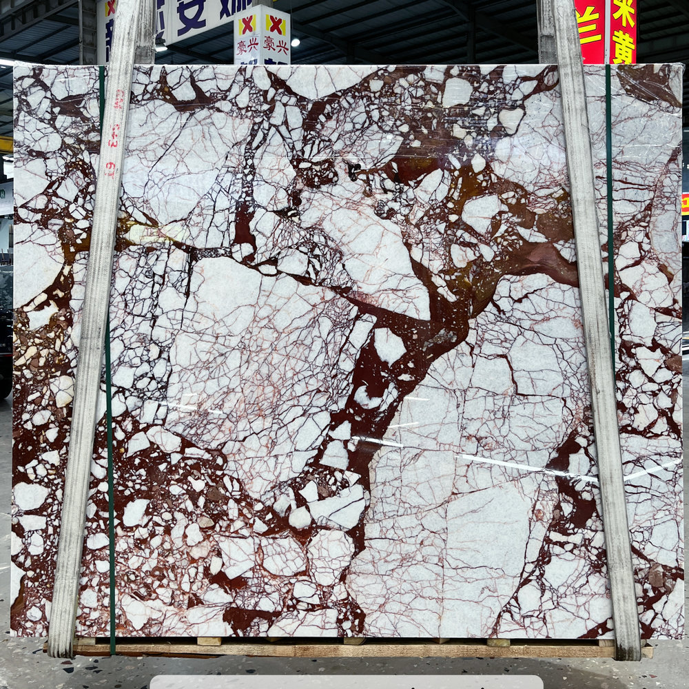 Rectangular Marble Red Slab Exported Big Marble Slab