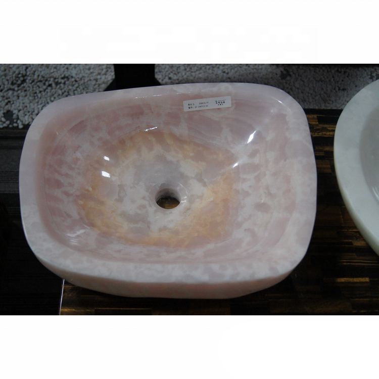 pink natural stone basin outdoor decorative garden stone sink