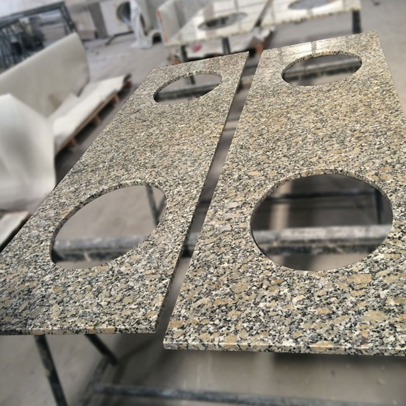 Hand Polished Granite Countertop China Giallo Fiorito Granite Countertop