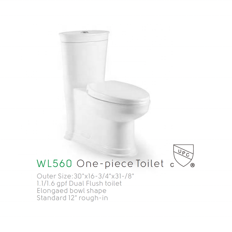 Toilet Seat and Tanks WL-560  Porcelain Commode Bathroom WC One Piece TOILET Economical  commodes PP Seat Cover