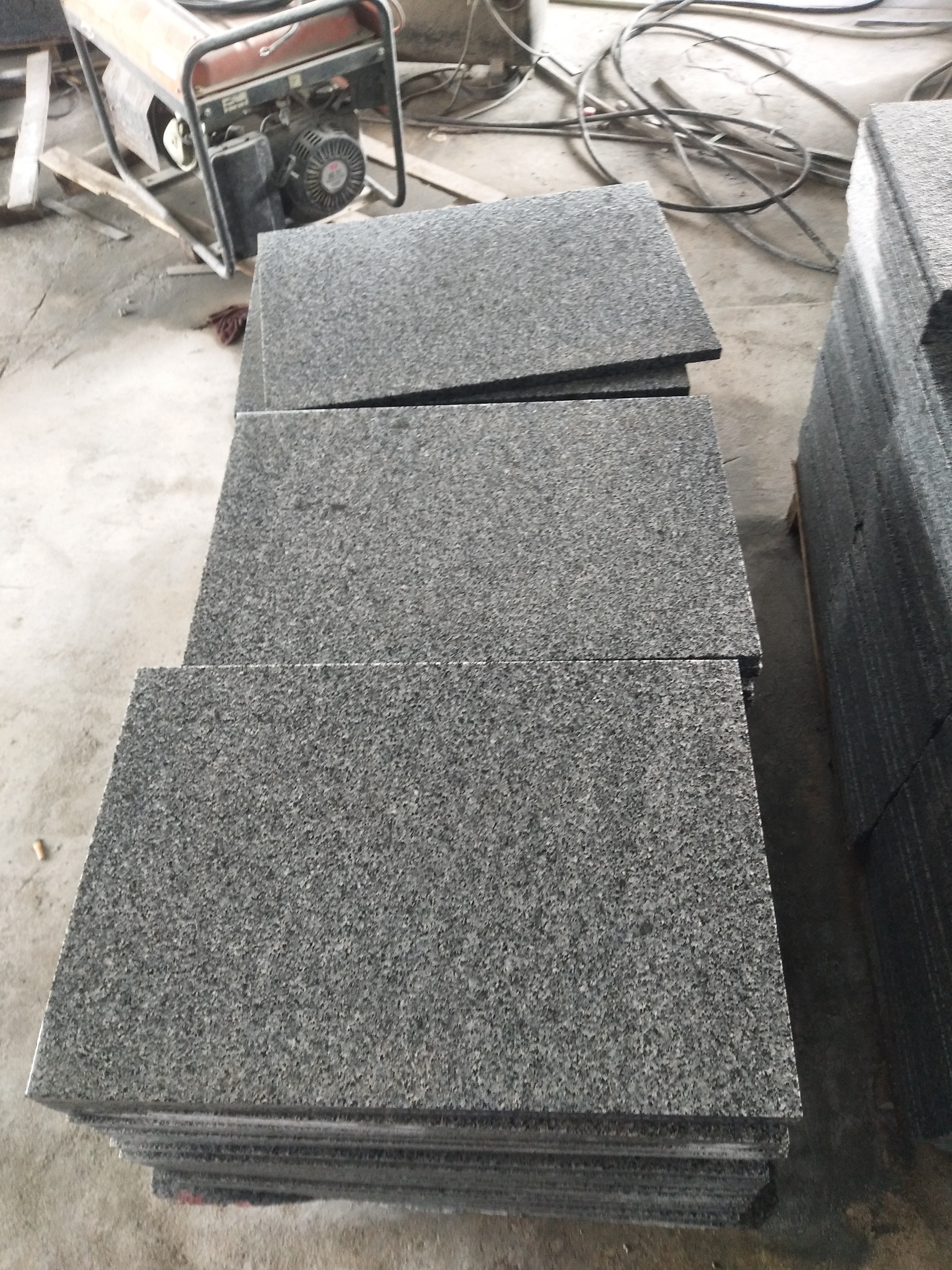 New dark grey granite G654 outdoor stone steps flamed granite stairs tiles