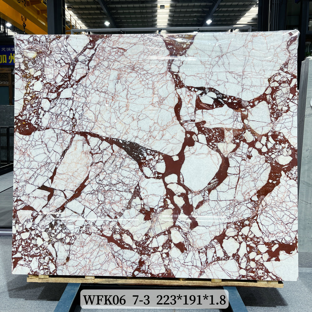 Rectangular Marble Red Slab Exported Big Marble Slab