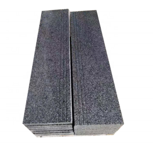 New dark grey granite G654 outdoor stone steps flamed granite stairs tiles