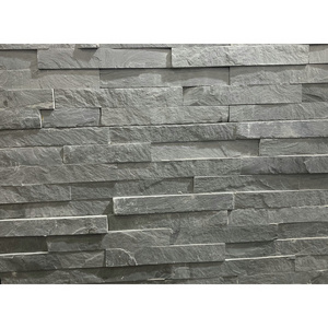 Various shapes and sizes Chinese natural stone wall tiles black slate culture stone