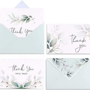 Custom Card Envelope Light Sage Green Thank You Cards with Envelopes Blank Note Cards for Wedding Bridal Shower Baby Fune