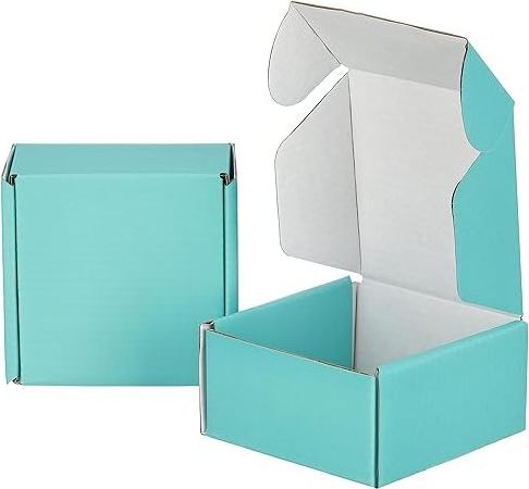 Custom Corrugated Box Packaging Mailing Box Packaging 4x4x2 inches Small Shipping Boxes Orange for Mailing Packing