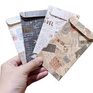 Small MOQ Self seal manila envelope gift envelopes for coin seed packets cash envelope custom