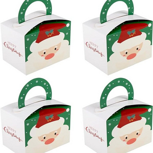 Custom Favors Christmas Gift Boxes Candy Treat Box Foldable Paper Box for Christmas Decoration Birthday Party