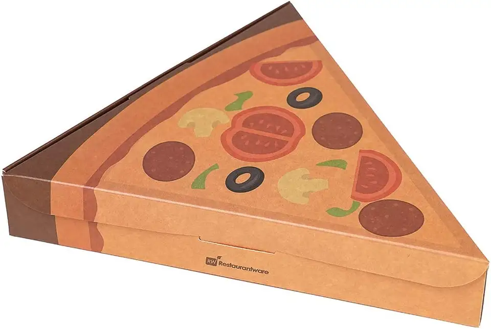 Custom Logo Oil Proof Triangle Restaurant Pizza Box Single Slice Pizza Box