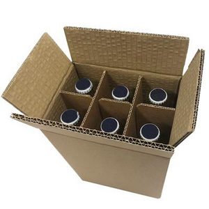 Custom biodegradable  cardboard shipping packaging boxes for 6 wine bottle