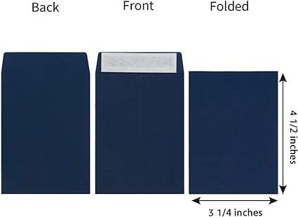 Custom Seed Envelopes Navy Blue paper envelopes Seed Storage Packets for Garden Office Wedding Gift