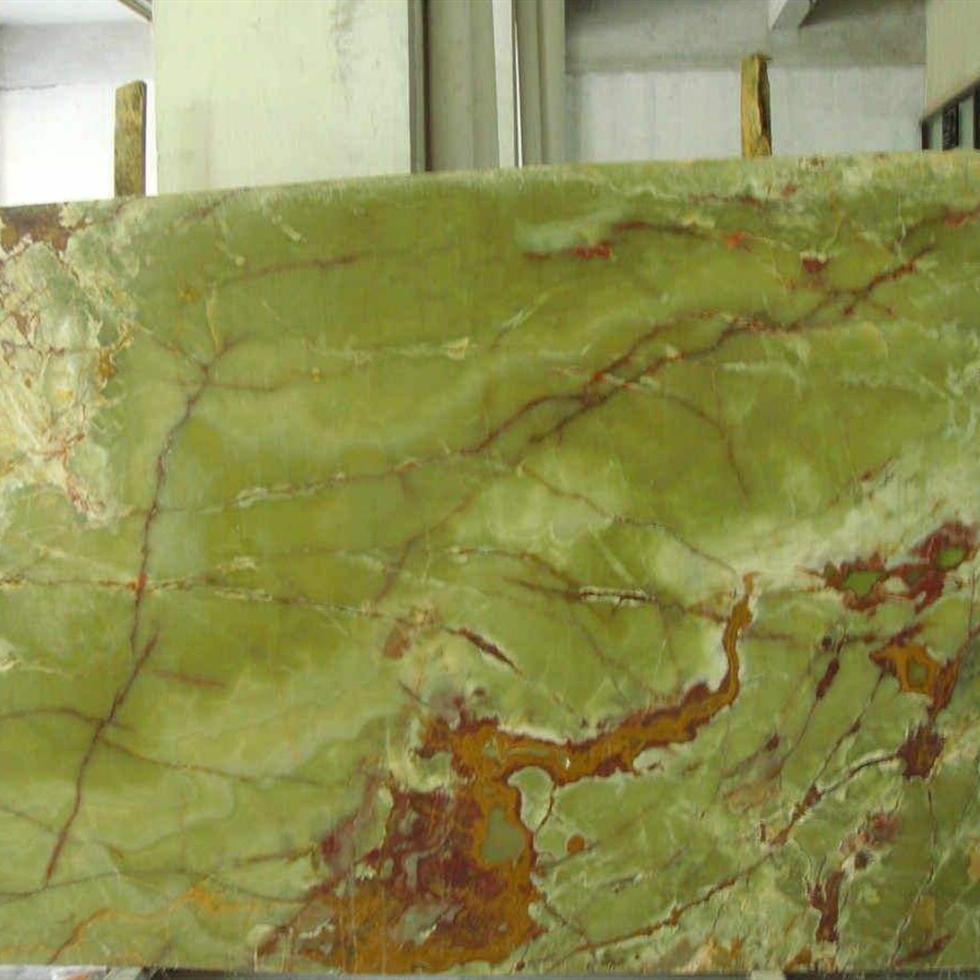 Natural high quality  green onyx marble slab popular in wall cladding tile onyx green marble