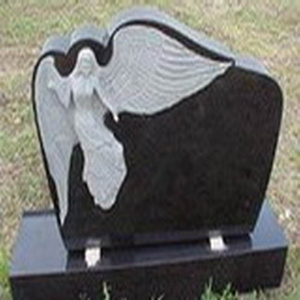 Low cost headstone in motorcycle weeping angel design by granite marble