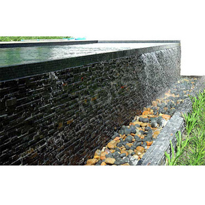 Black white multicolor exterior stacked stone veneer waterfall tiles ledgestone wholesale