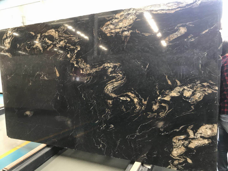 black sea wave titanium cosmic black granite for vanity top kitchen top