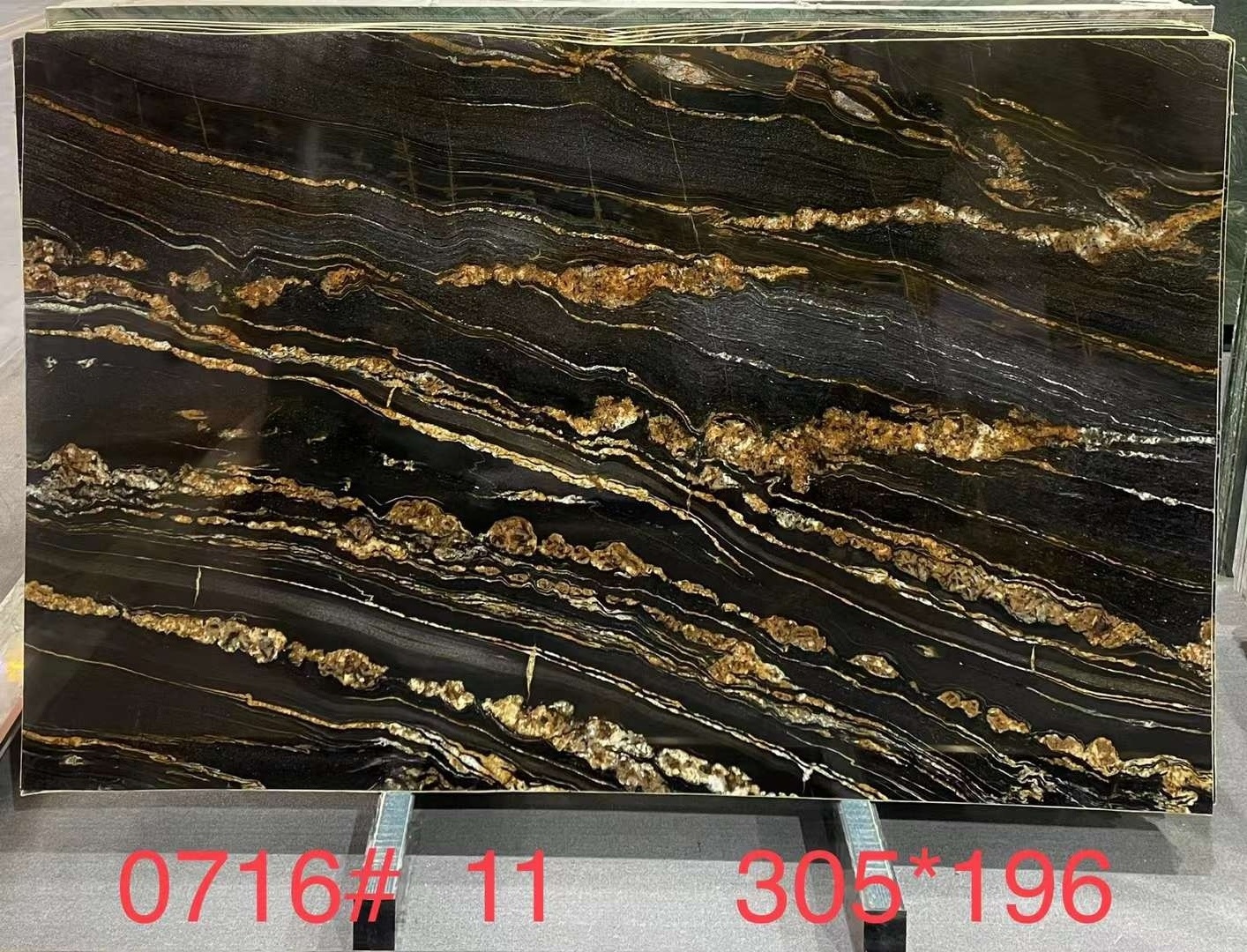 Exotic Brazil Cosmic Black Granite Magma Gold Titanium Granite For Interior Kitchen Counter Tops