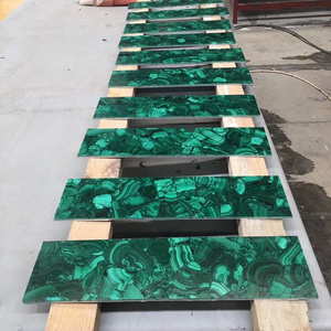 China malachite green gemstone slab for tile round table top countertops