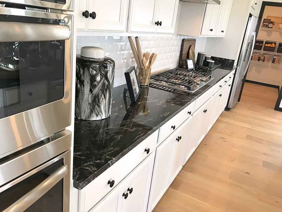 Brazil Via Lactea Granite slab Polished Black Granite Big Slab for kitchen countertop