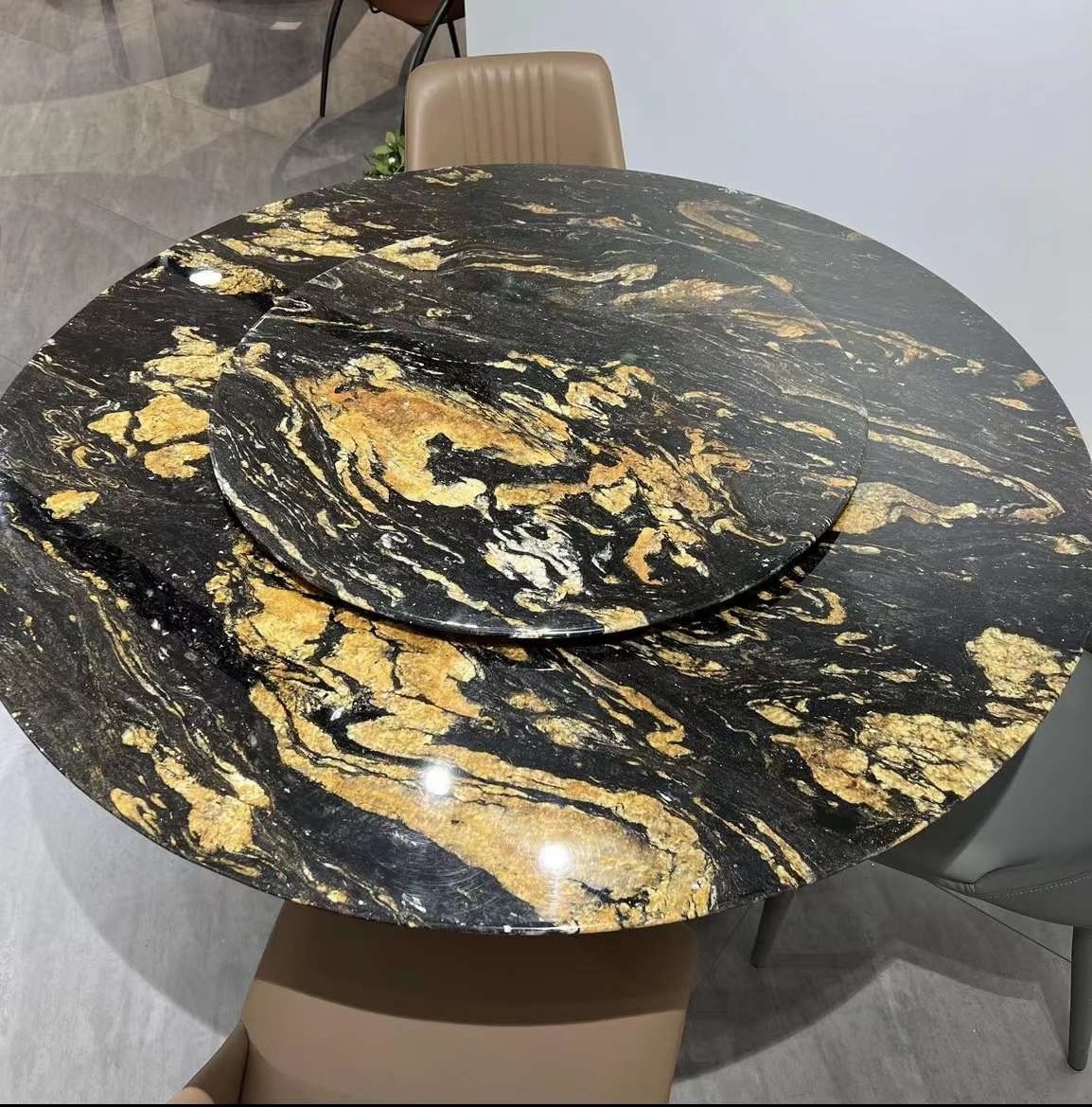 Exotic Brazil Cosmic Black Granite Magma Gold Titanium Granite For Interior Kitchen Counter Tops