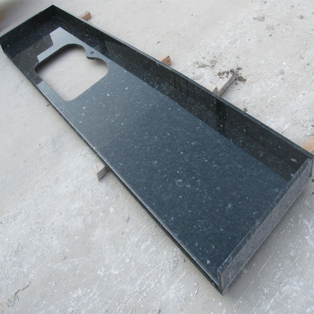 U shape Bullnose Edges Black Grey White Granite Kitchen Countertop