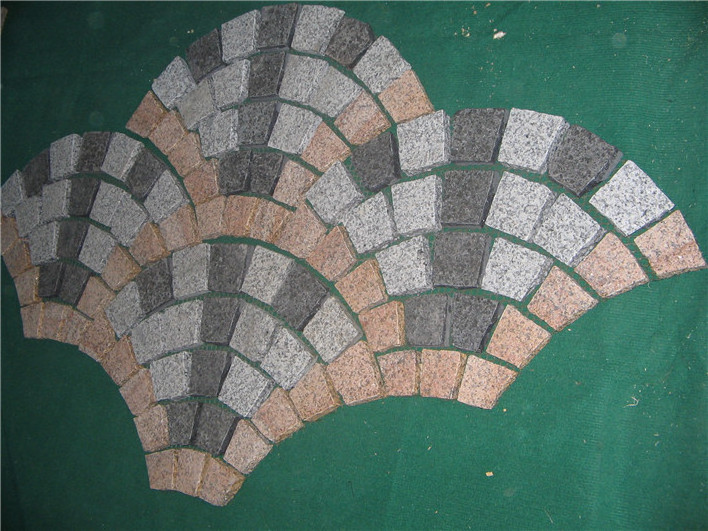 Factory granite curved paving stone outdoor driveway customized price