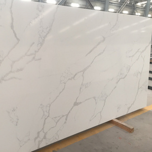 White alabaster calacatta carrara crystal quartz slab 1/2/3cm thick low cost